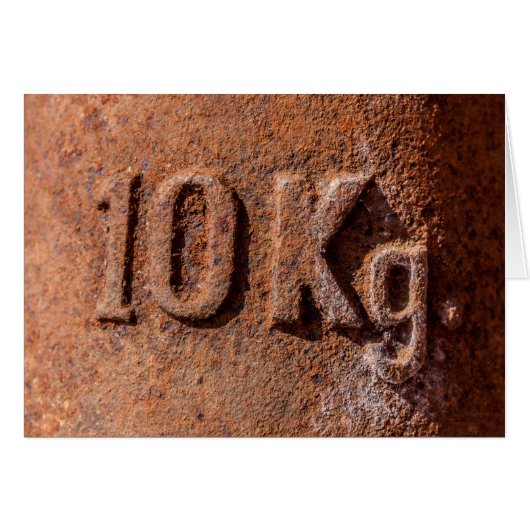 Rusty 10 kg cards (Front Horizontal)