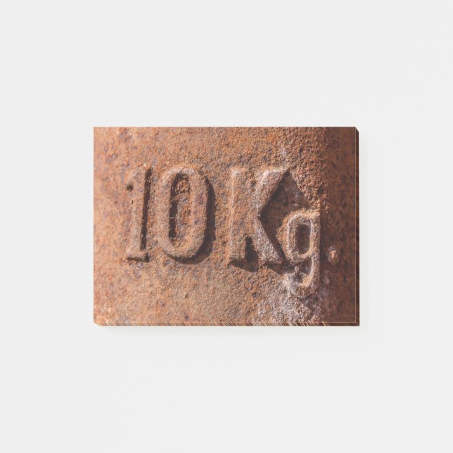 Rusty 10 kg post-it notes (Front)