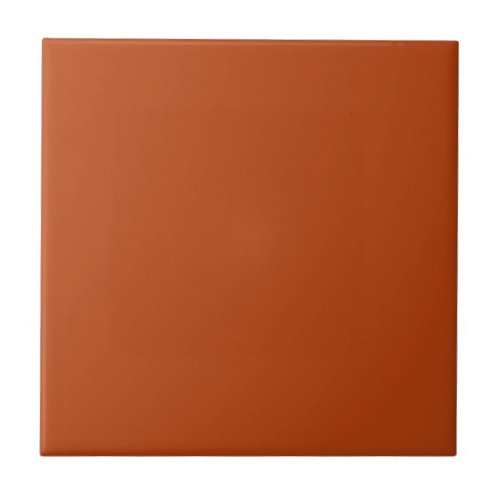 Rusty Amber Solid Color  Classic  Elegant Ceramic Tile