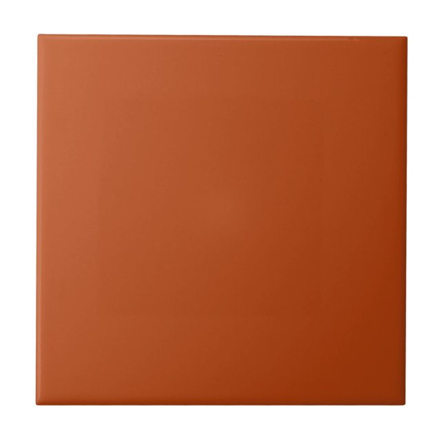 Rusty Amber Solid Color | Classic | Elegant Ceramic Tile (Front)