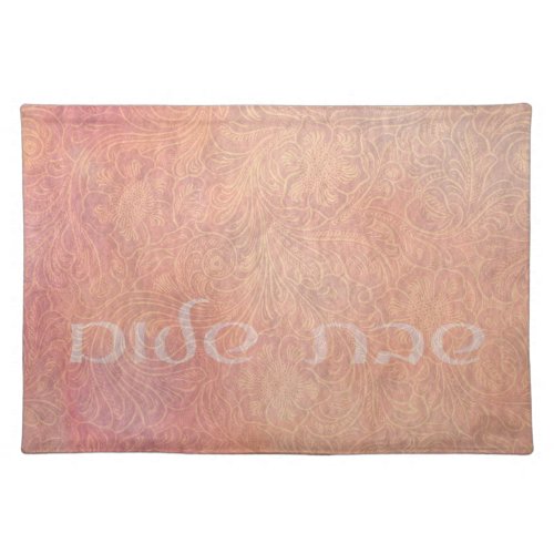 Rusty and Feminine Shabbat Shalom Challah Cover Cloth Placemat