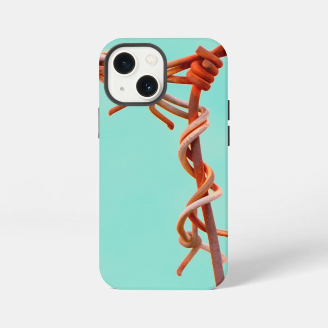 Rusty Barbed Wire Knot Iphone Case (Back)