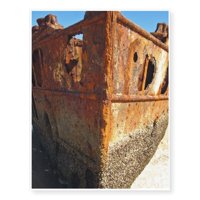 Rusty Beach Temporary Tattoos (Front)