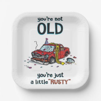Rusty Birthday Paper Plates