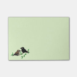 Rusty Blackbird Pair Post-it Notes