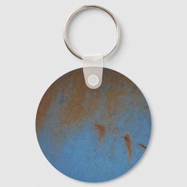 Rusty Blue background Keychain (Front)