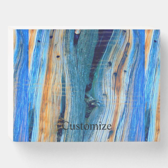 Rusty blue boards Thunder_Cove Wooden Box Sign (Front Horizontal)