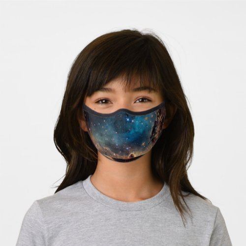 Rusty Blue Cloud Nebula Premium Face Mask