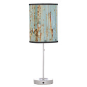 Rusty Blue Painted Metal Texture Table Lamp (Back)