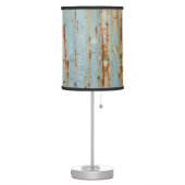 Rusty Blue Painted Metal Texture Table Lamp (Left)