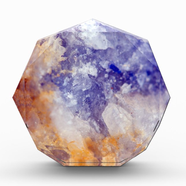 Rusty Blue Quartz Crystal Award (Front)