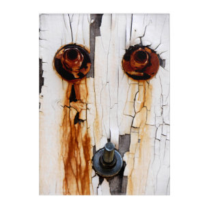 Rusty Bolts Nuts Peeling Paint Acrylic Print