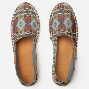 Rusty Browns And Grey With Green Espadrilles