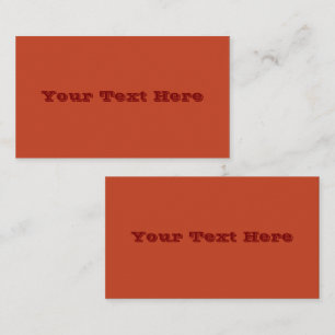 Rusty Burnt Pumpkin Solid Color Business Card