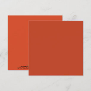 Rusty Burnt Pumpkin Solid Color Card