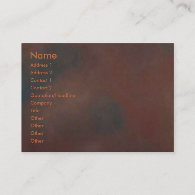 Rusty Business Card (Front)