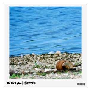 Rusty Can By Cerulean Blue Water Wall Decal