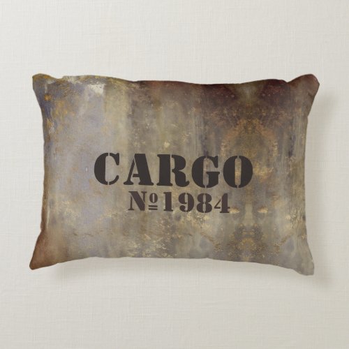 Rusty concrete brownish industrial CARGO custom Nr Accent Pillow