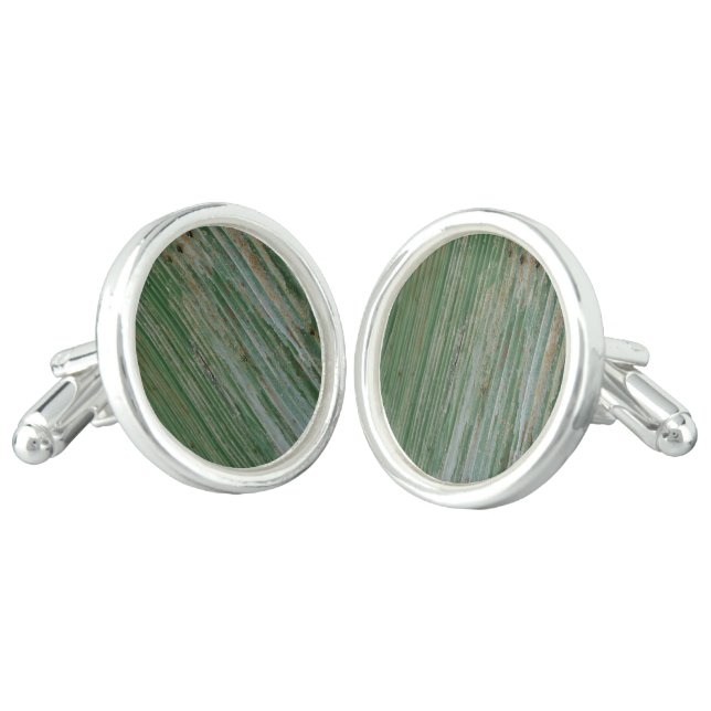 Rusty corrugated iron cufflinks (Angled)