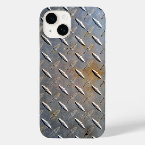 Rusty Diamond Plate Steel Case_Mate iPhone 14 Case