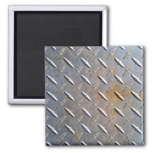 Rusty Diamond Plate Steel Magnet