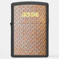 Rusty Diamond Plate Steel Zippo Lighter