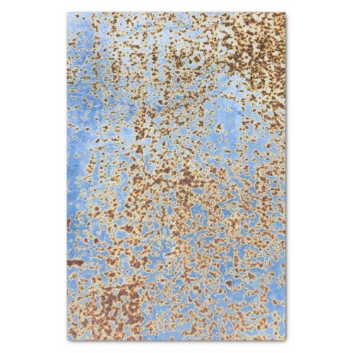 Rusty Distressed Grunge Blue Paint Urban DIY Decor Tissue Paper