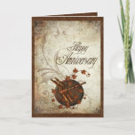 Rusty Dragonfly Anniversary Card at Zazzle