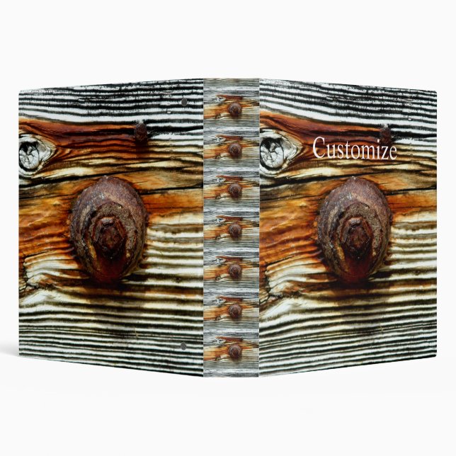 rusty driftwood grey board 3 ring binder (Background)