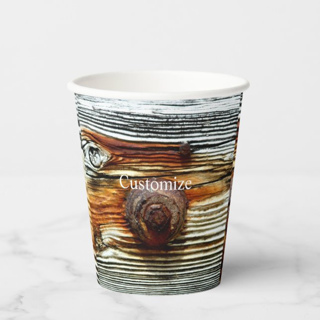 Rusty driftwood grey Thunder_Cove Paper Cups (Front)