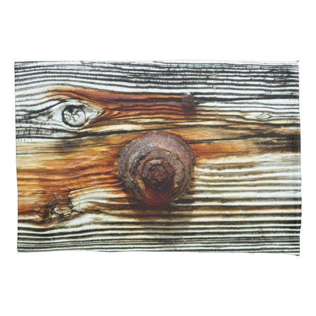 rusty driftwood grey Thunder_Cove Pillowcase (Front)