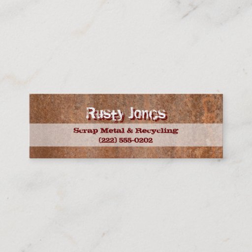 Customizable Rusty Edge Business Card