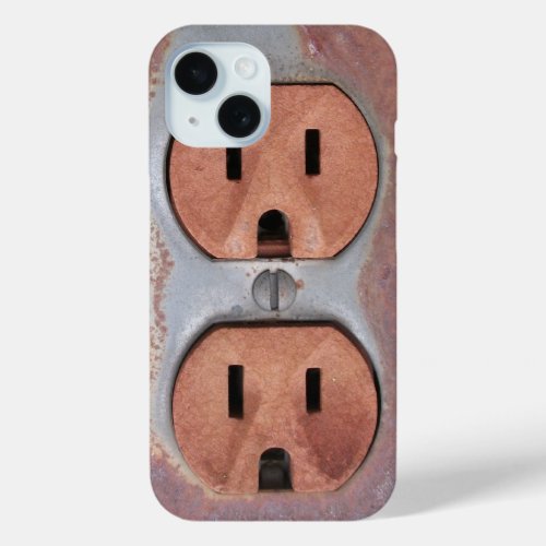 Rusty Electrical Outlet iPhone 15 Case