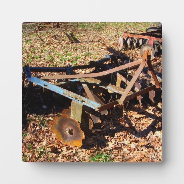 Rusty Farm Field Equipment Plaque (Front)