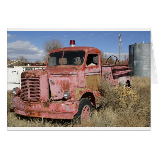 Rusty Fire Truck Cards (Front Horizontal)