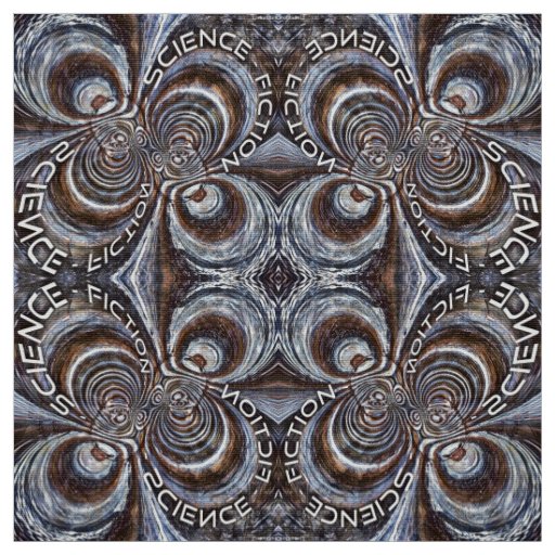 Rusty Fractal Science Fiction Fabric