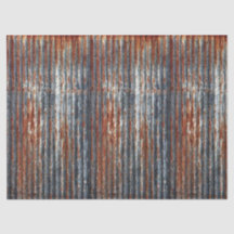 Rusty Galvanized steel Decoupage paper