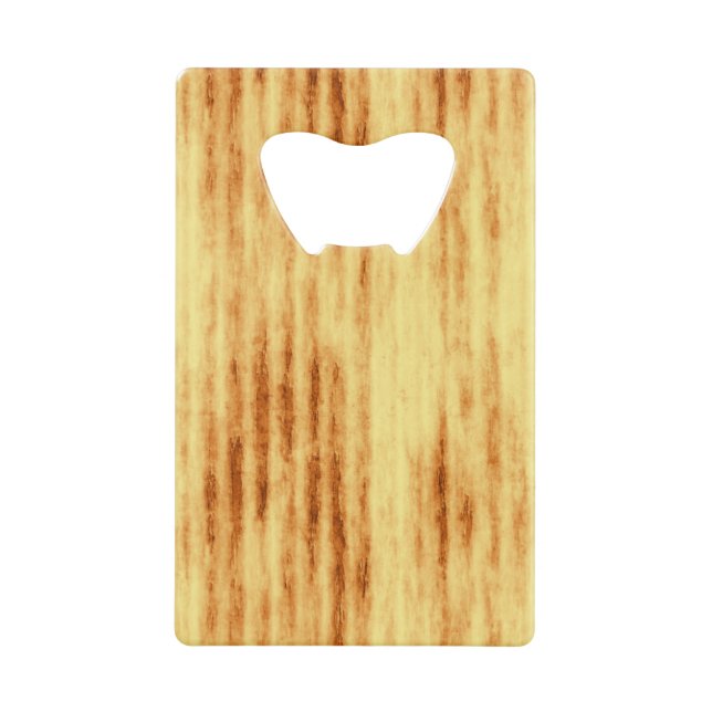 Rusty Gold Abstract Credit Card Bottle Opener (Front)