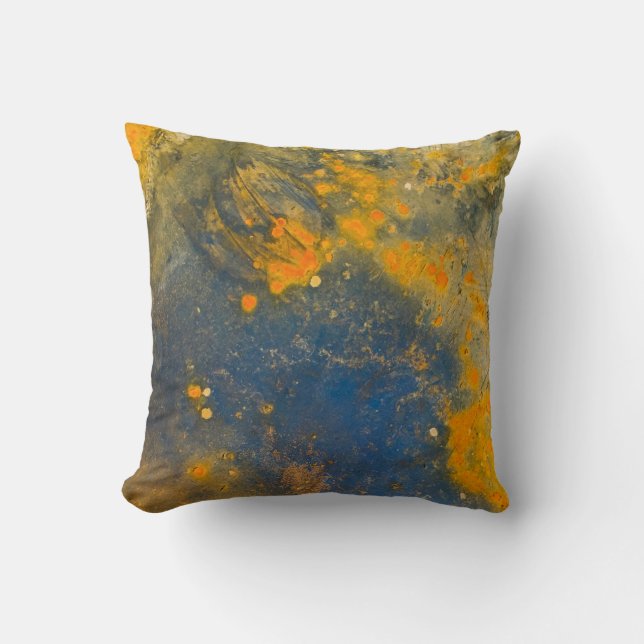 Rusty Gold Throw Pillow (Front)
