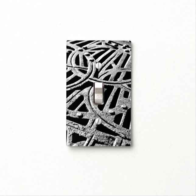 Rusty Grate in Gray Light Switch Cover (In Situ)