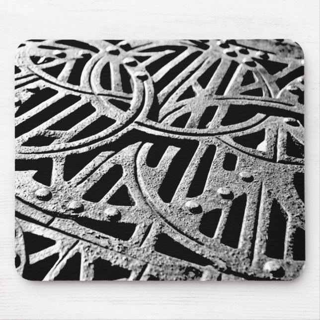 Rusty Grate in Gray Mouse Pad (Front)