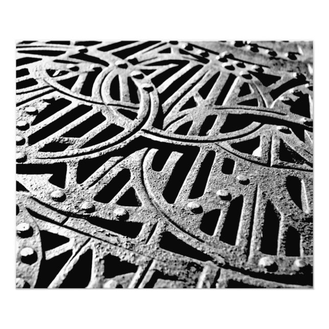 Rusty Grate in Gray Photo Print (Front)