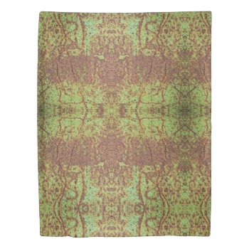 Rusty Green Looking Duvet Cover by hildurbjorg at Zazzle
