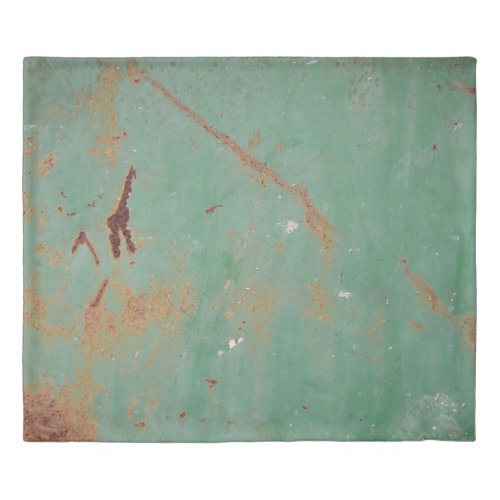 Rusty green weathered textured metal urban panel t duvet cover