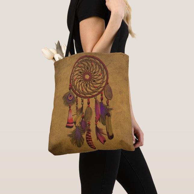 Rusty Grunge | Boho Dreamcatcher Tote Bag (Close Up)