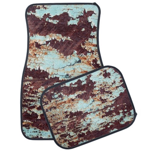 Rusty Iron Blue Peeling Texture Car Floor Mat