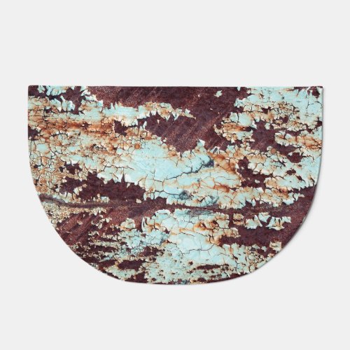 Rusty Iron Blue Peeling Texture Doormat