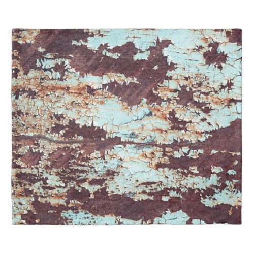 Rusty Iron Blue Peeling Texture Duvet Cover