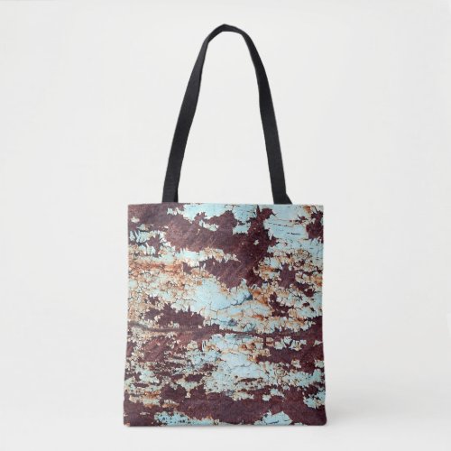 Rusty Iron Blue Peeling Texture Tote Bag