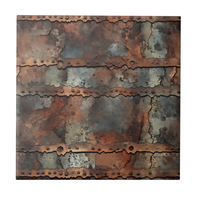 Rusty Iron Ceramic Tile (Front)
